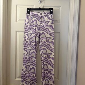 Epic Threads Purple and White Flare Jeans